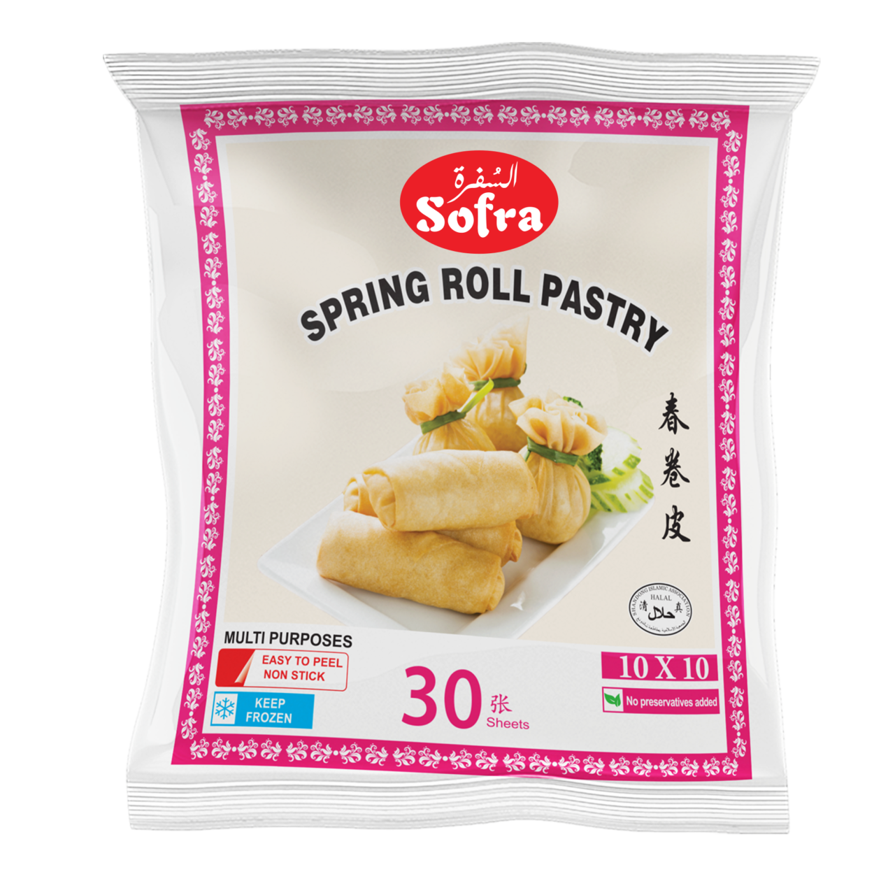 Spring Roll Pastry 10x10 30 Sheets 550g